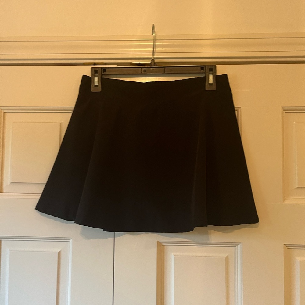 Black Mini Skater Skirt for Casual Wear